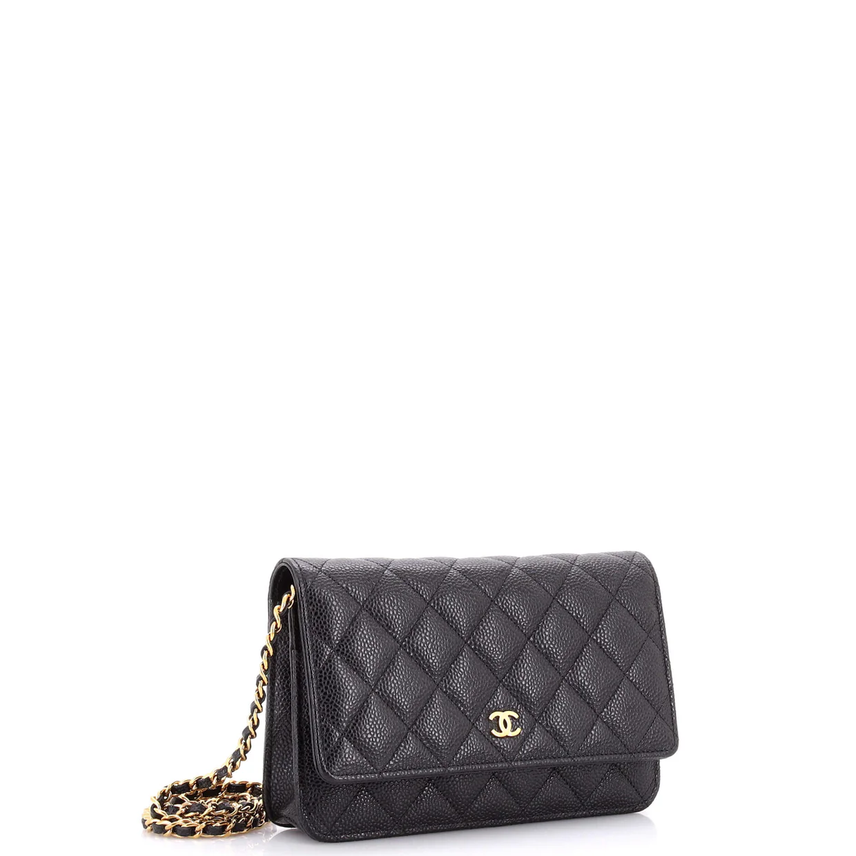 Wallet on Chain Quilted Caviar - Deep Luxury