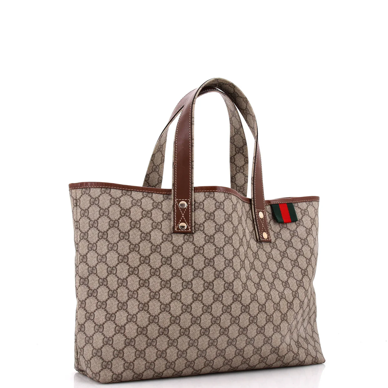 Web Loop Tote GG Coated Canvas Medium - Deep Luxury