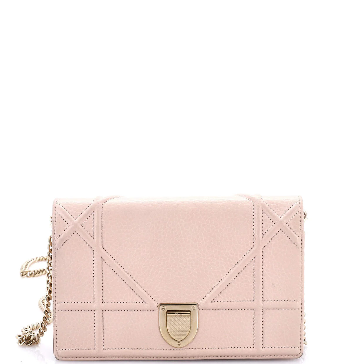 Diorama Wallet on Chain Leather - Deep Luxury