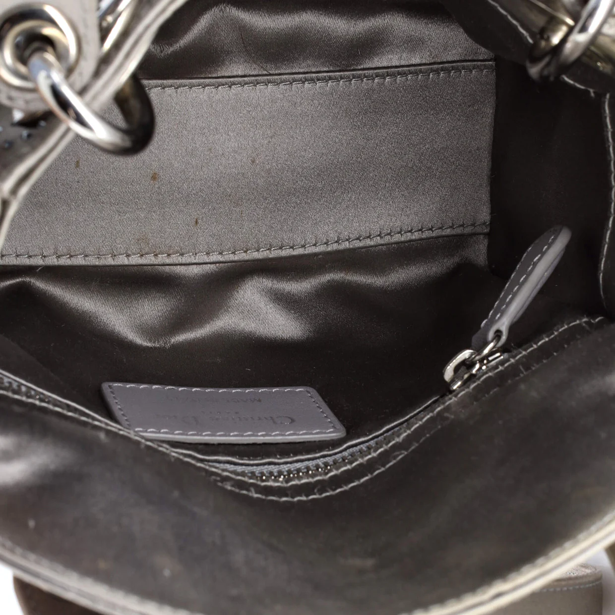 Lady Dior Bag Crystal Embellished Cannage Quilt Satin Mini - Deep Luxury