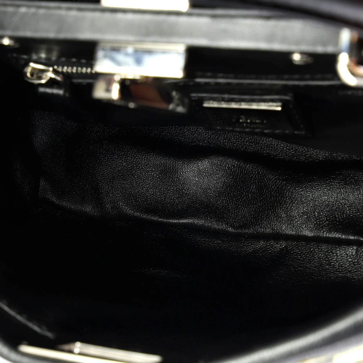 Peekaboo Bag Embroidered Leather with Floral Applique Mini - Deep Luxury