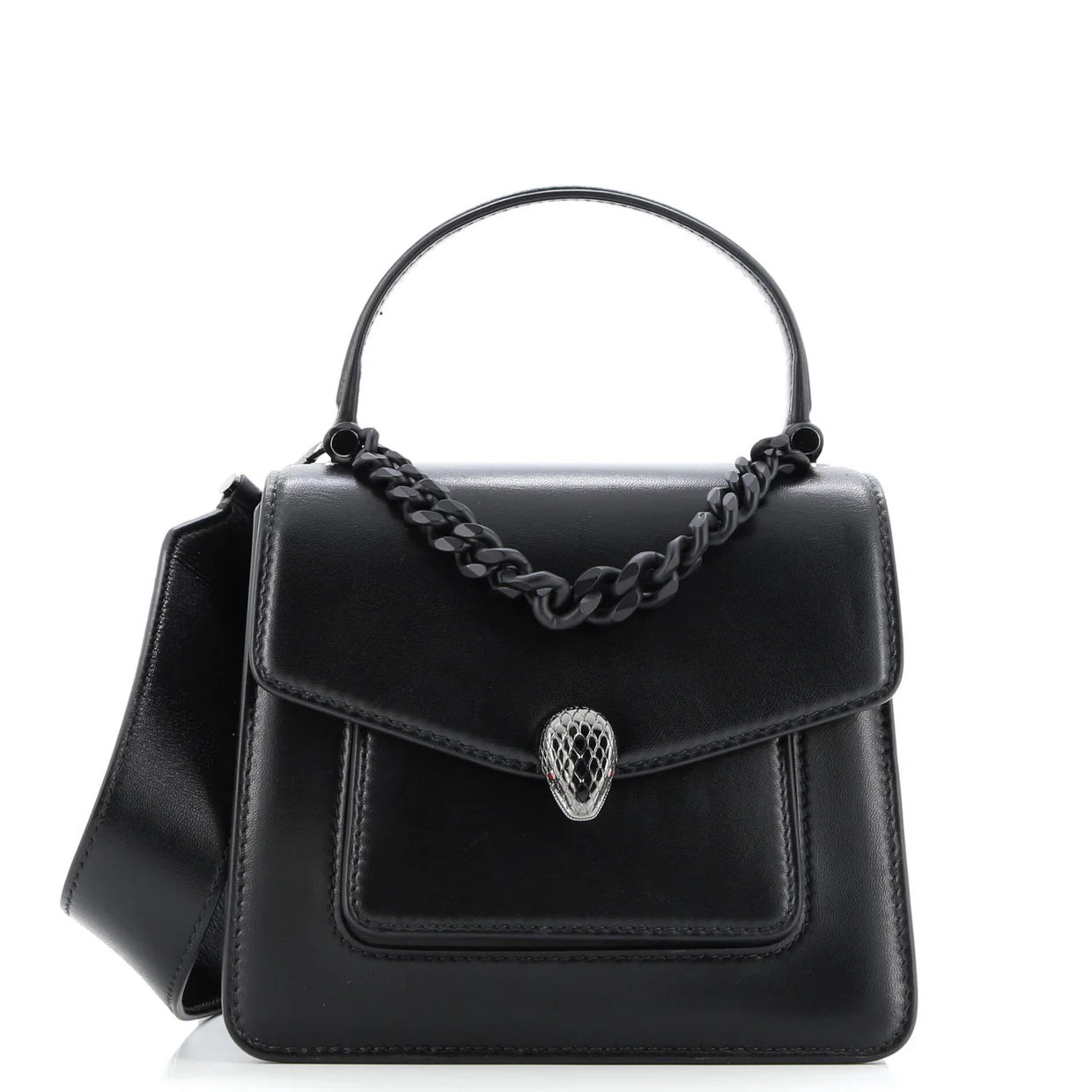 Serpenti Forever Maxi Chain Top Handle Bag Leather Small - Deep Luxury