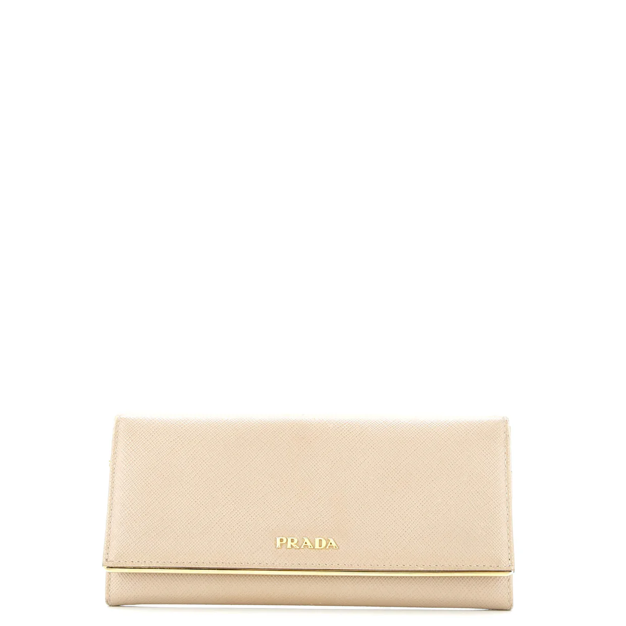 Continental Flap Wallet Saffiano Leather with Metal Detail - Deep Luxury