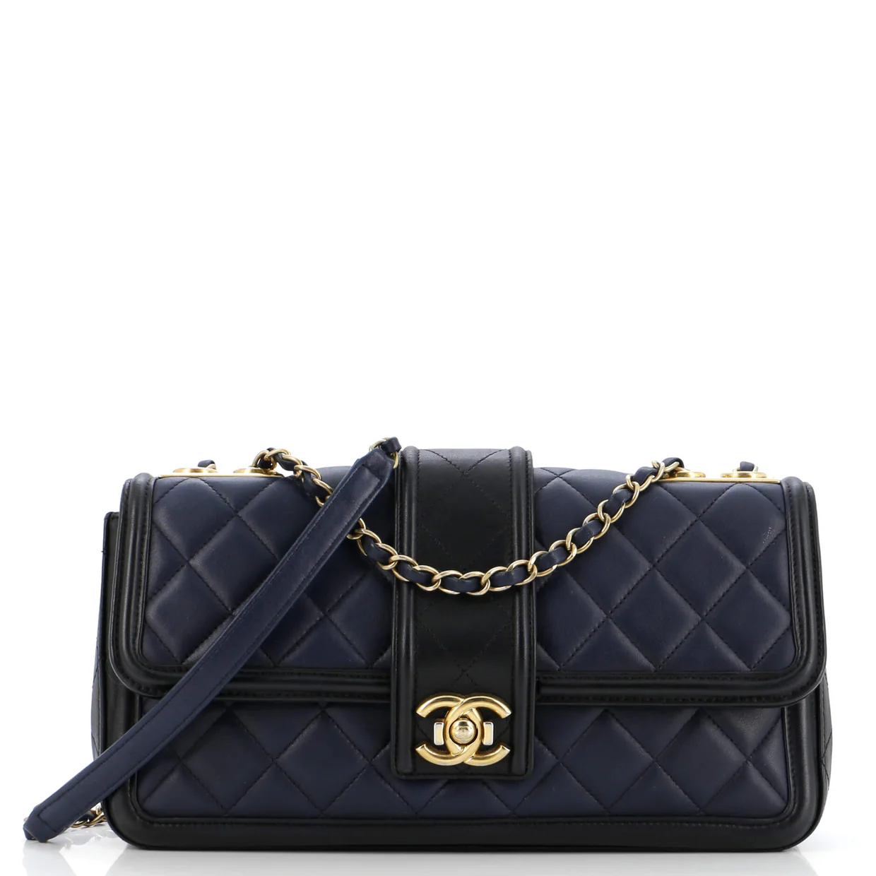 Elegant CC Flap Bag Quilted Lambskin Jumbo - Deep Luxury