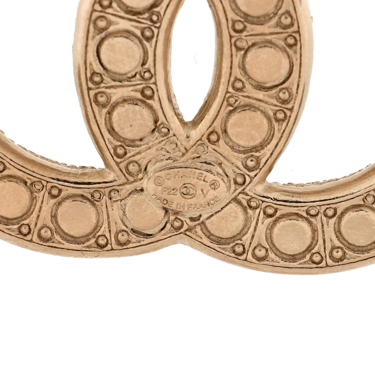 CC Brooch Metal with Crystals and Faux Pearls - Deep Luxury
