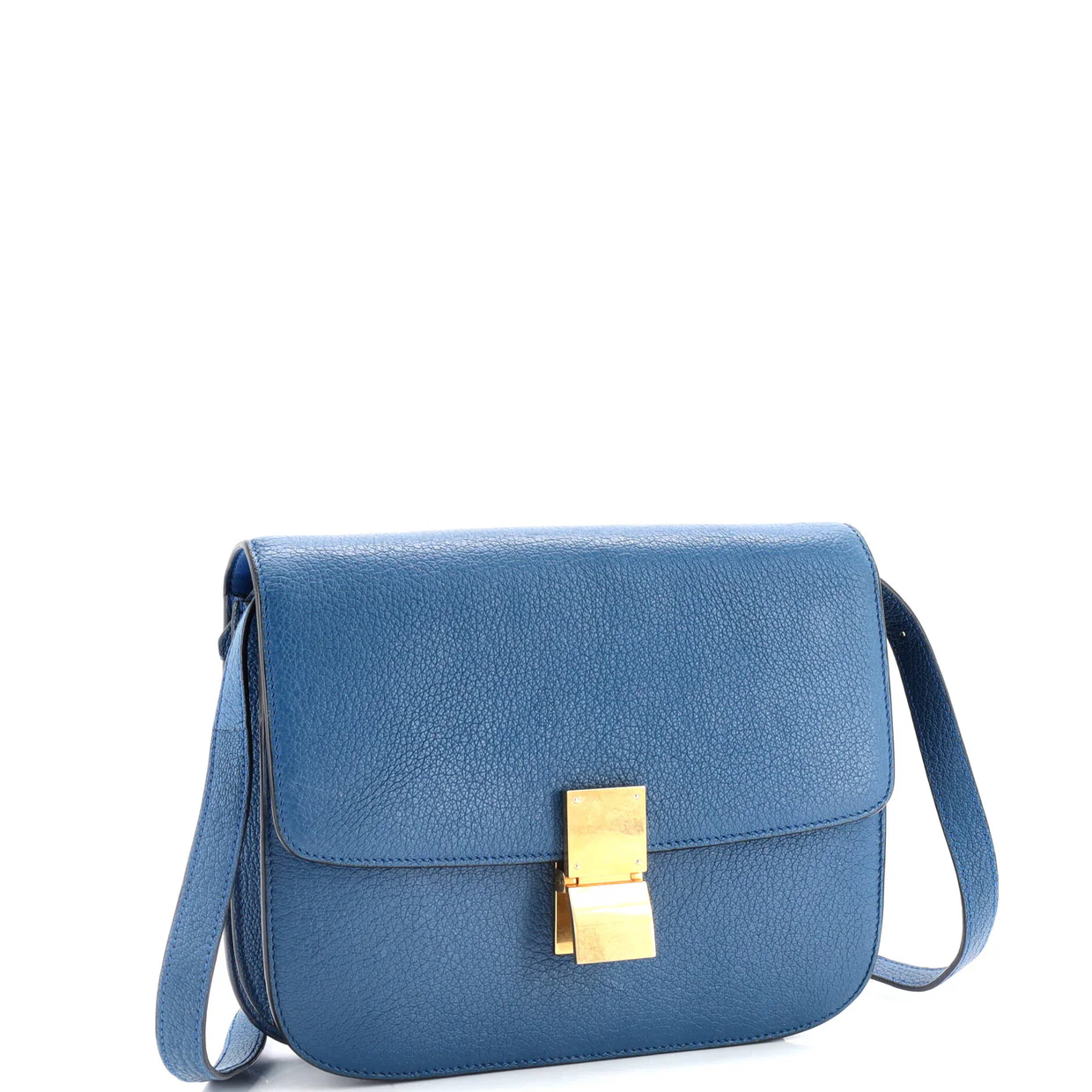 Classic Box Bag Grainy Leather Medium - Deep Luxury