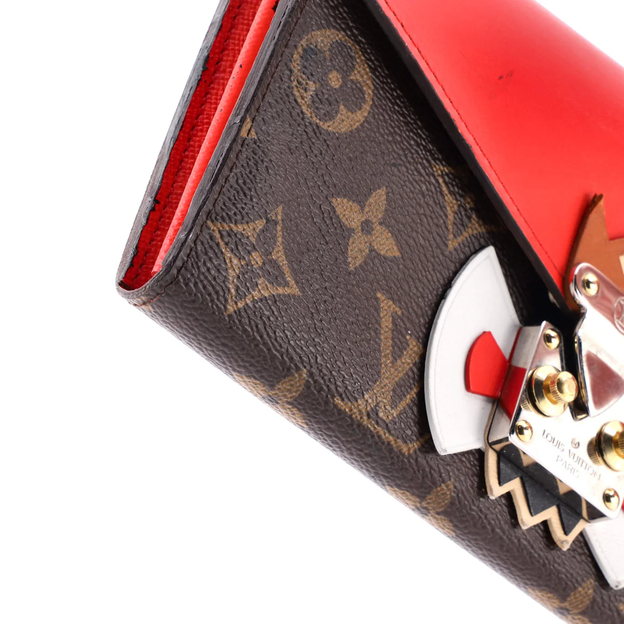 Tribal Mask Sarah Wallet Monogram Canvas and Leather - Deep Luxury