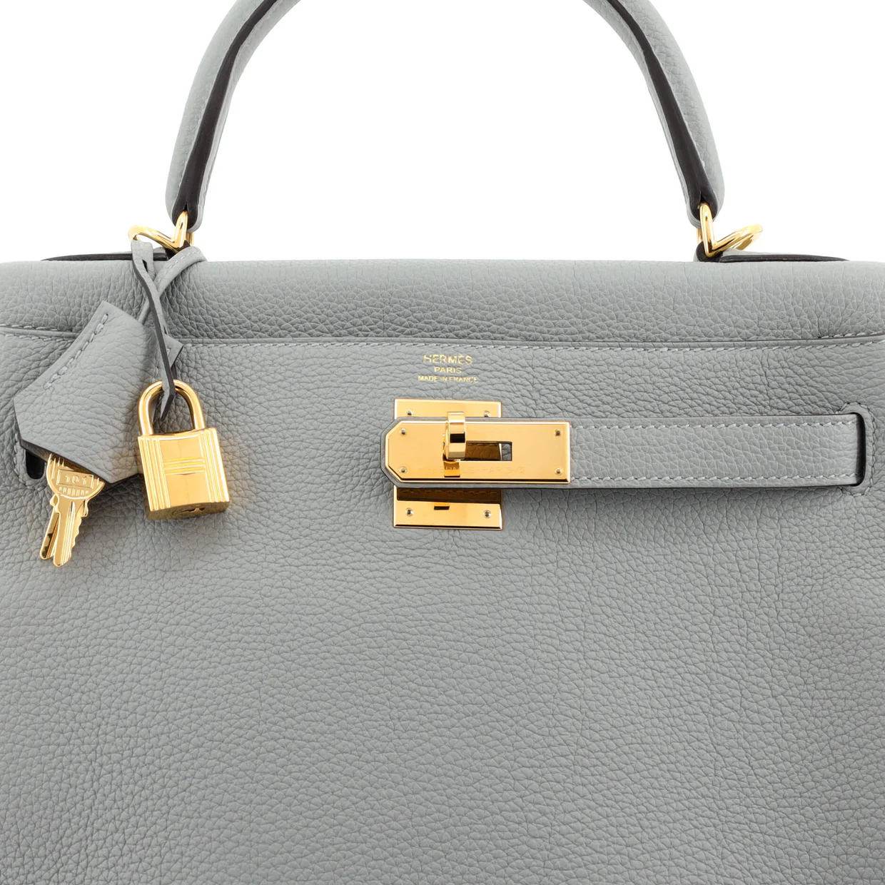 Kelly Handbag Grey Togo with Gold Hardware 28 - Deep Luxury