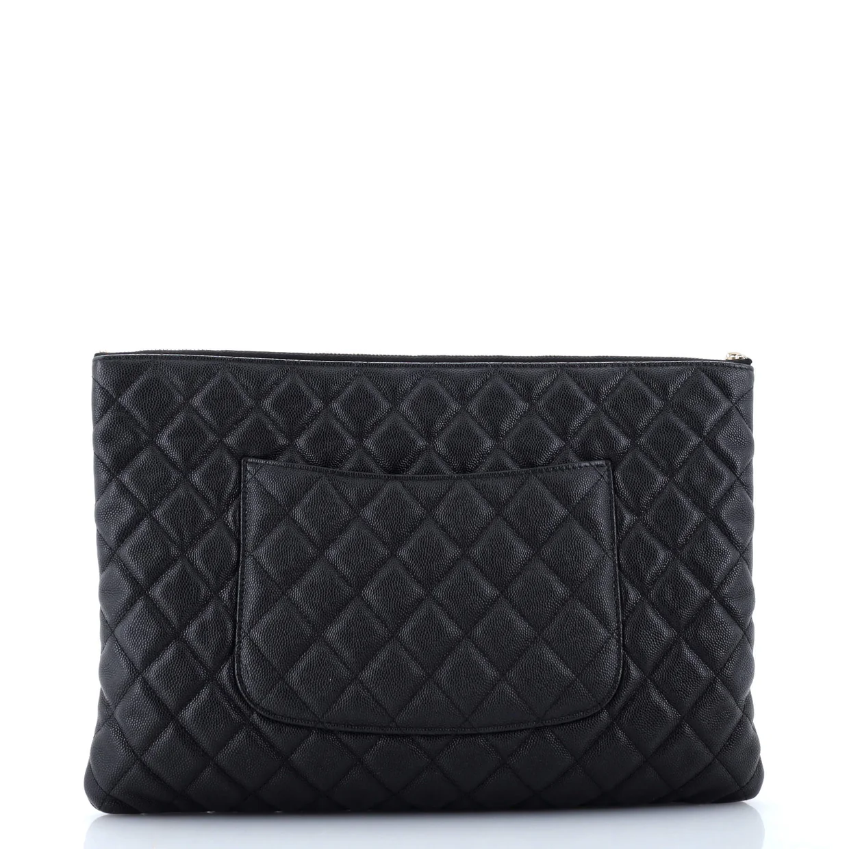 O Case Clutch Quilted Caviar Large - Deep Luxury