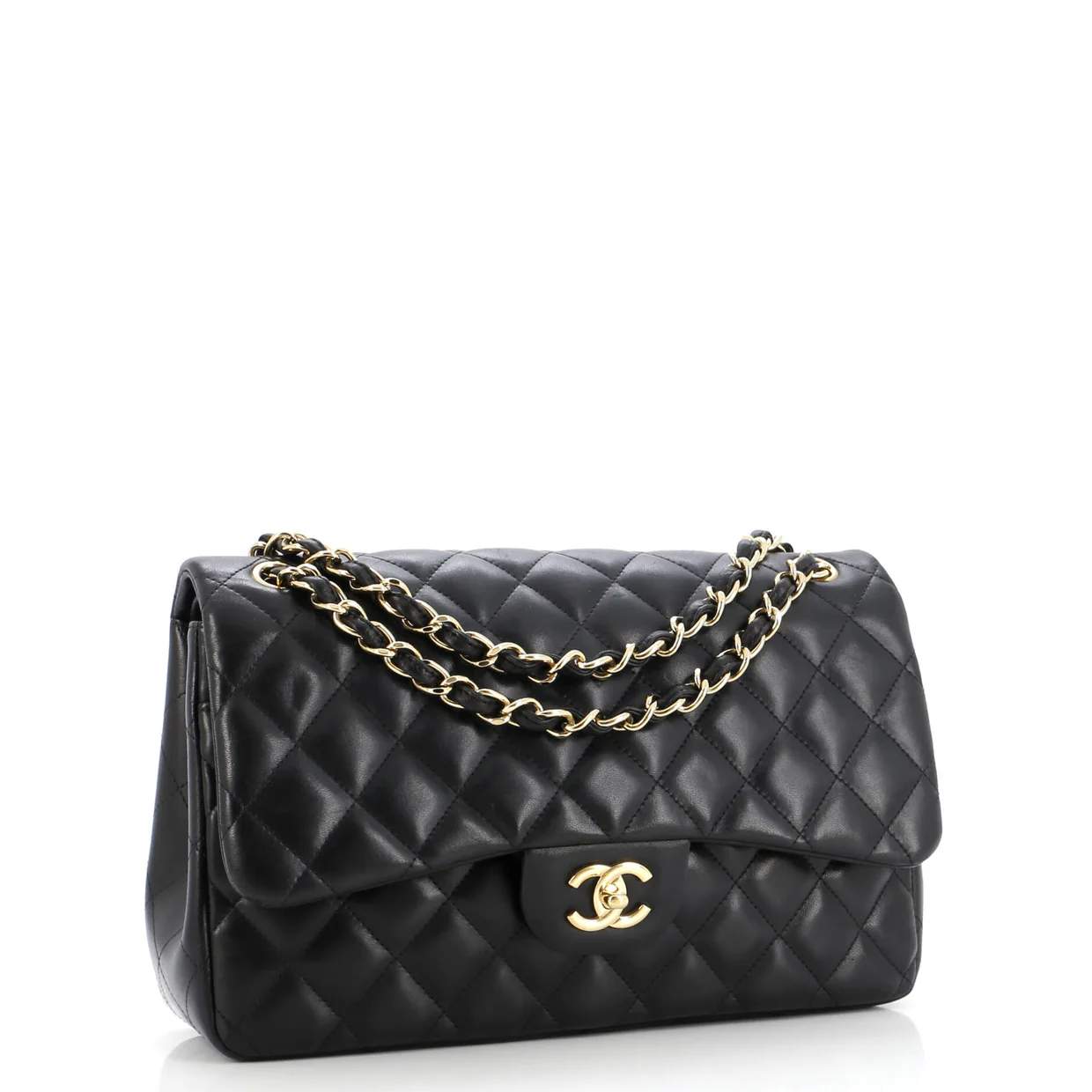 Classic Double Flap Bag Quilted Lambskin Jumbo - Deep Luxury