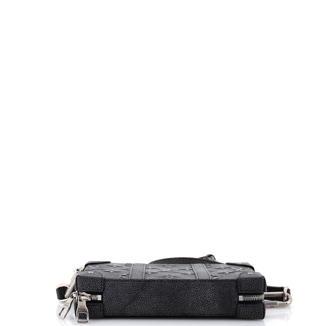 Soft Trunk Wallet Faded Monogram Debossed Leather - Deep Luxury