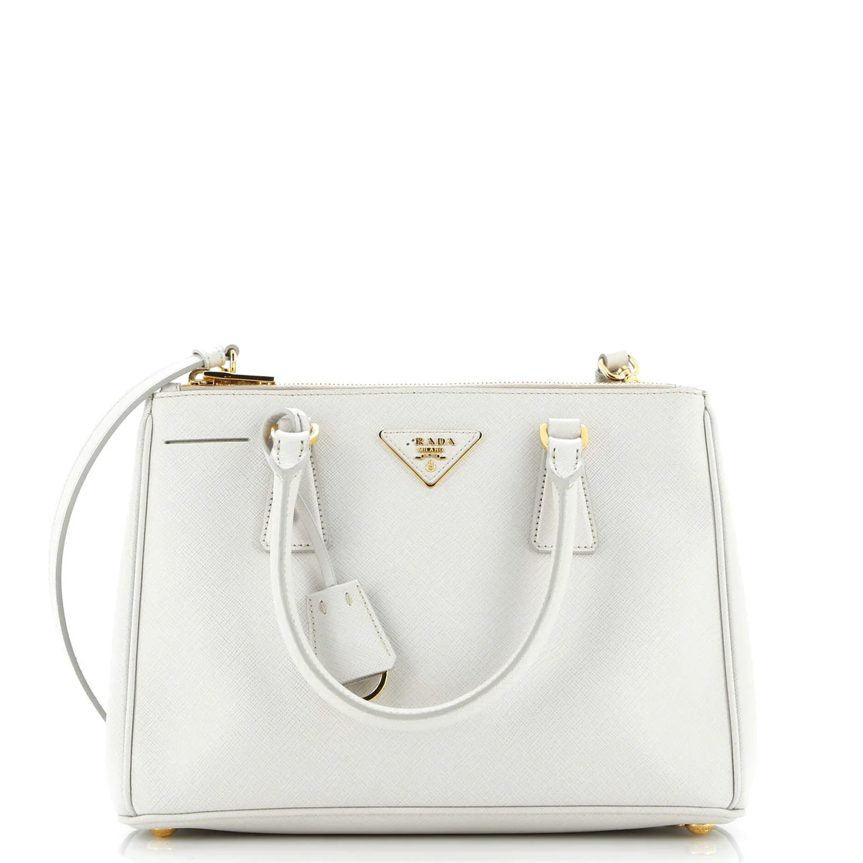 Galleria Double Zip Tote Saffiano Leather Small - Deep Luxury