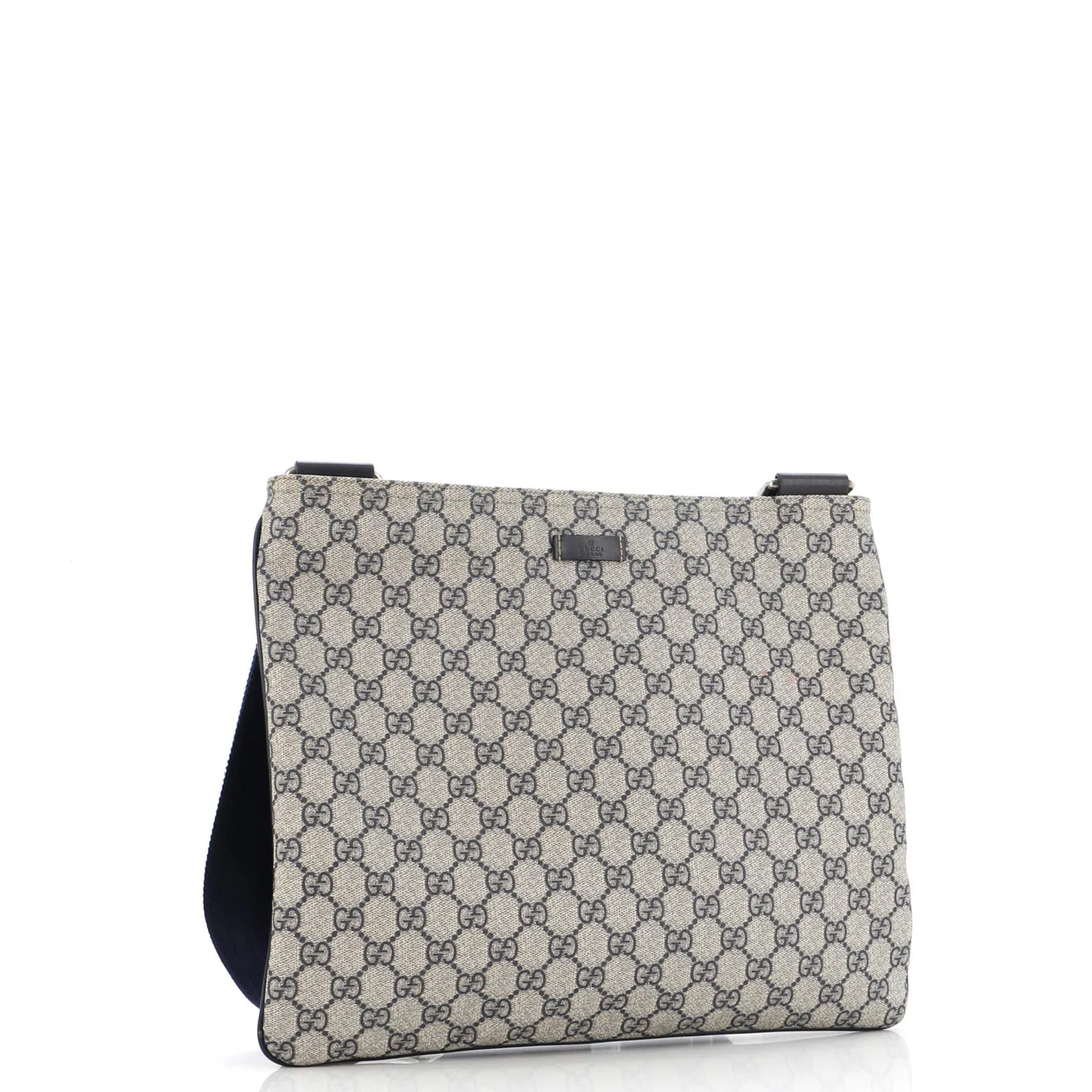 Zip Top Messenger Bag GG Coated Canvas Large - Deep Luxury