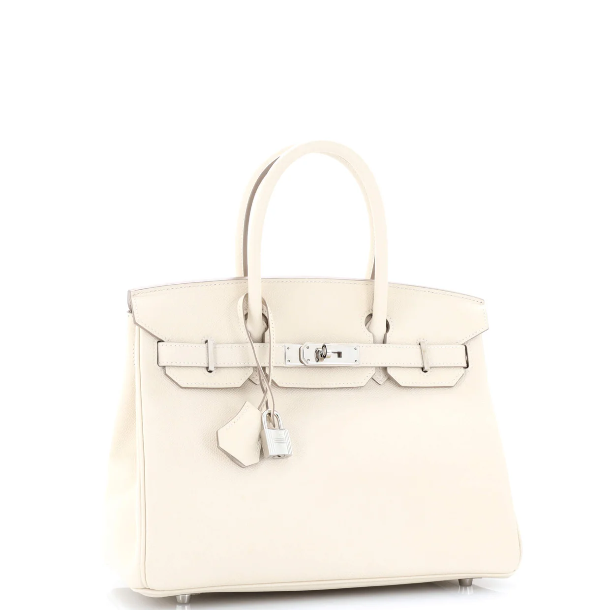 Birkin Handbag Light Epsom with Palladium Hardware 30 - Deep Luxury