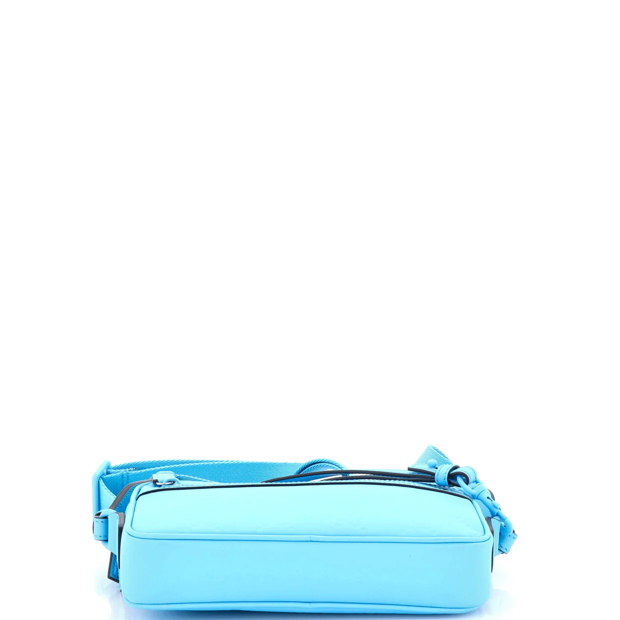 Front Zip Crossbody Bag GG Rubber Effect Leather Small - Deep Luxury