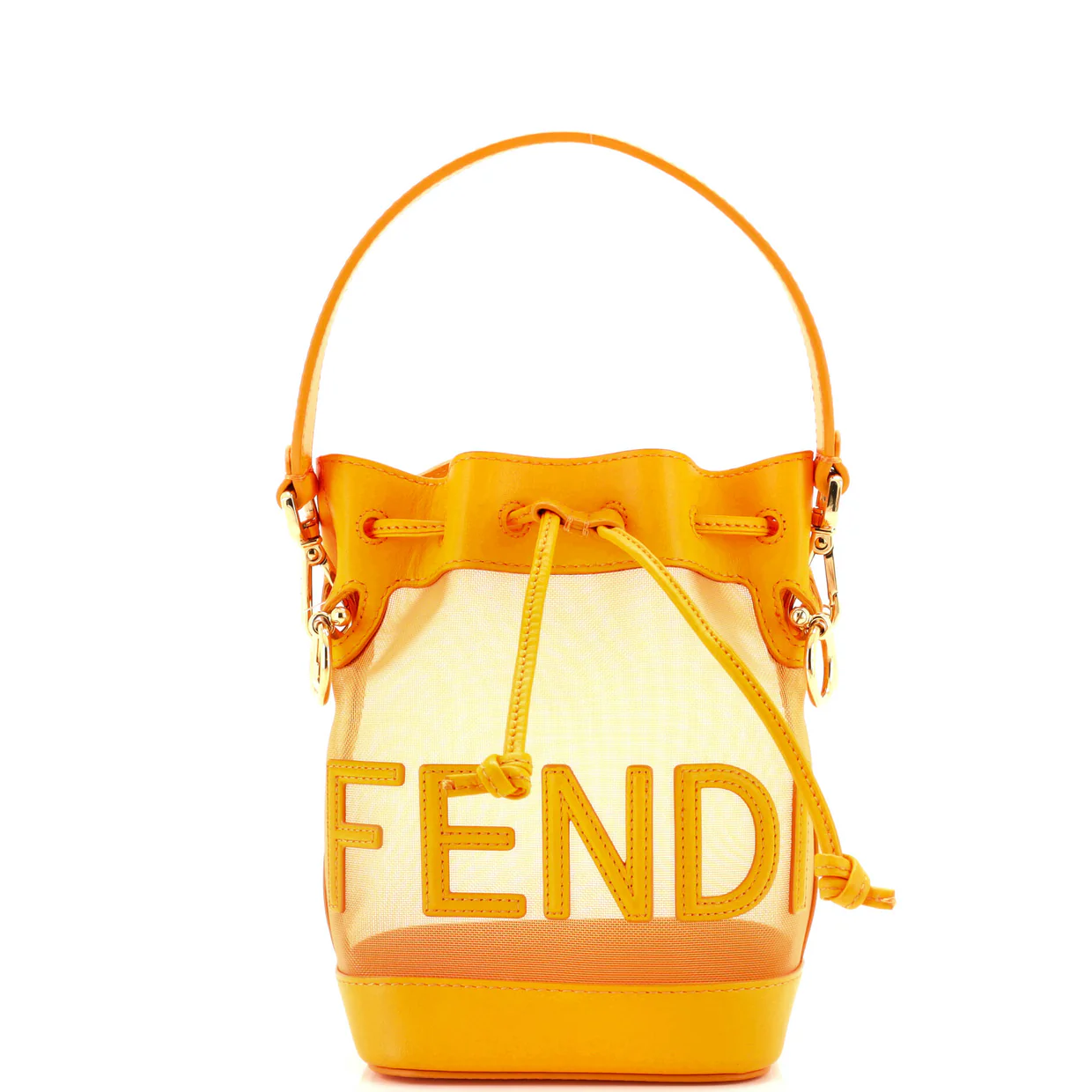 Mon Tresor Bucket Bag Mesh and Leather Mini - Deep Luxury