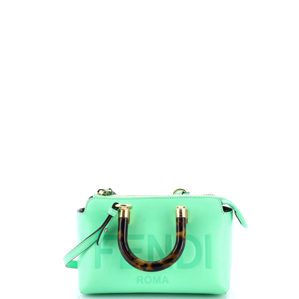 Logo By The Way Top Handle Bag Embossed Leather Mini - Deep Luxury