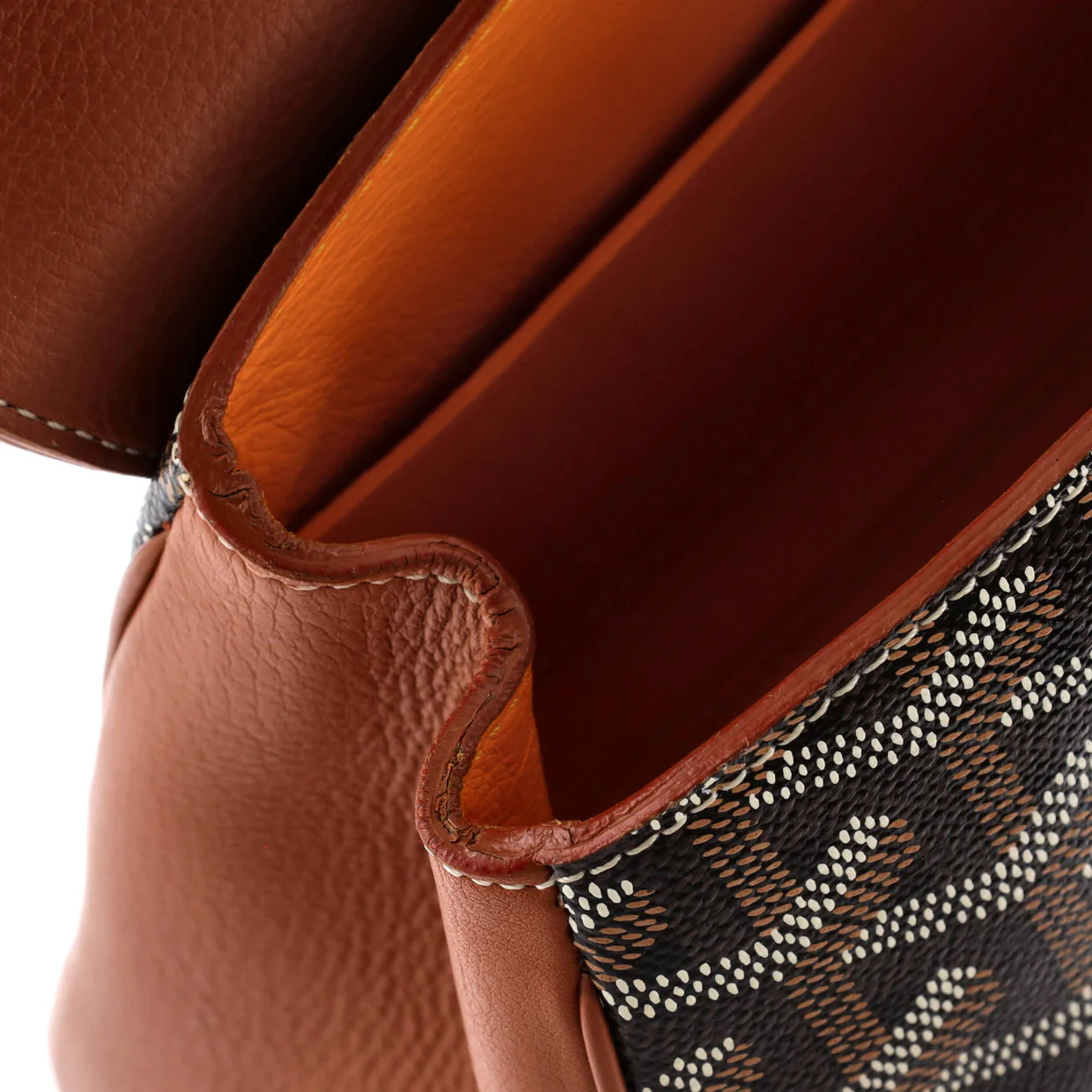 Saigon Top Handle Bag Coated Canvas with Leather Mini - Deep Luxury