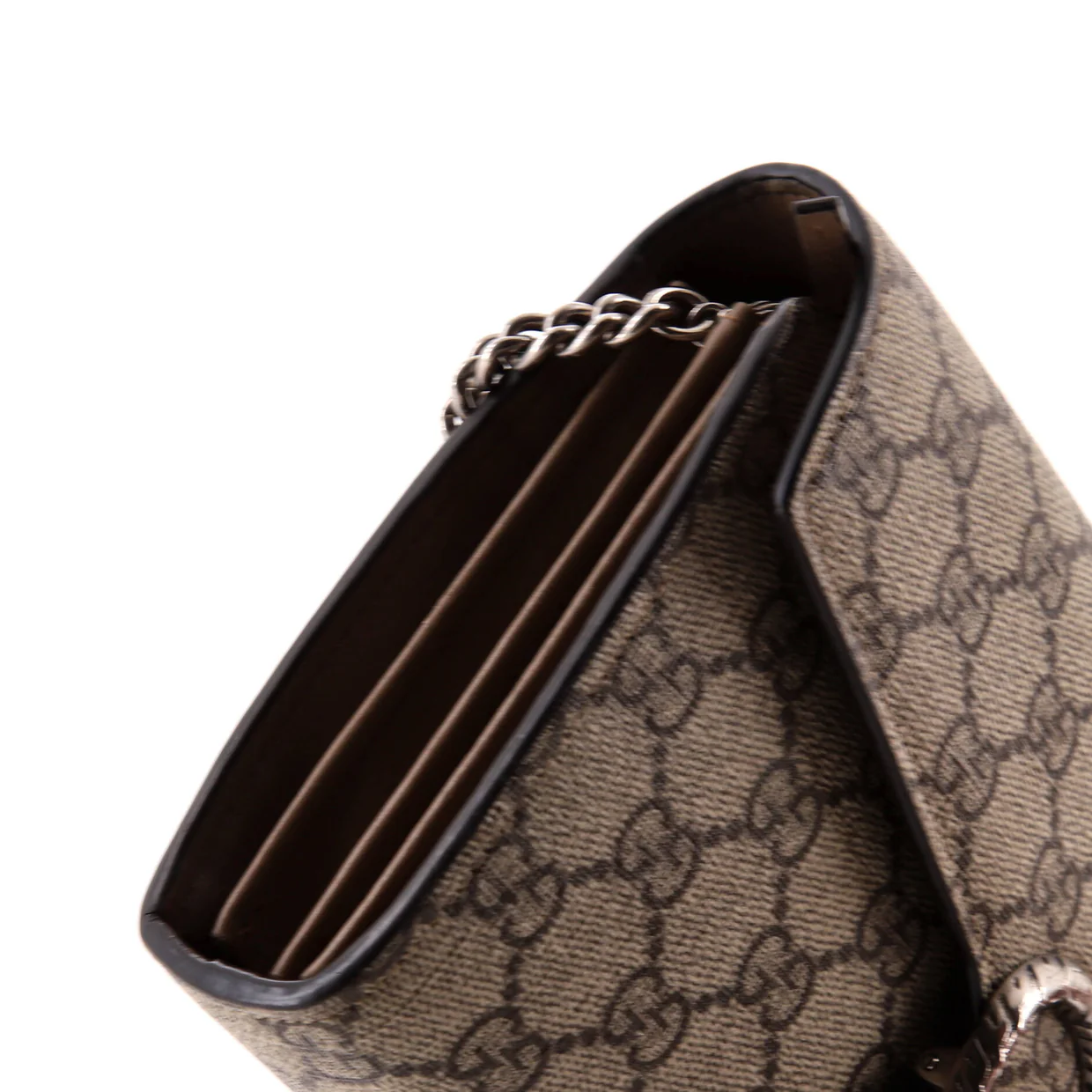 Dionysus Chain Wallet GG Coated Canvas Small - Deep Luxury