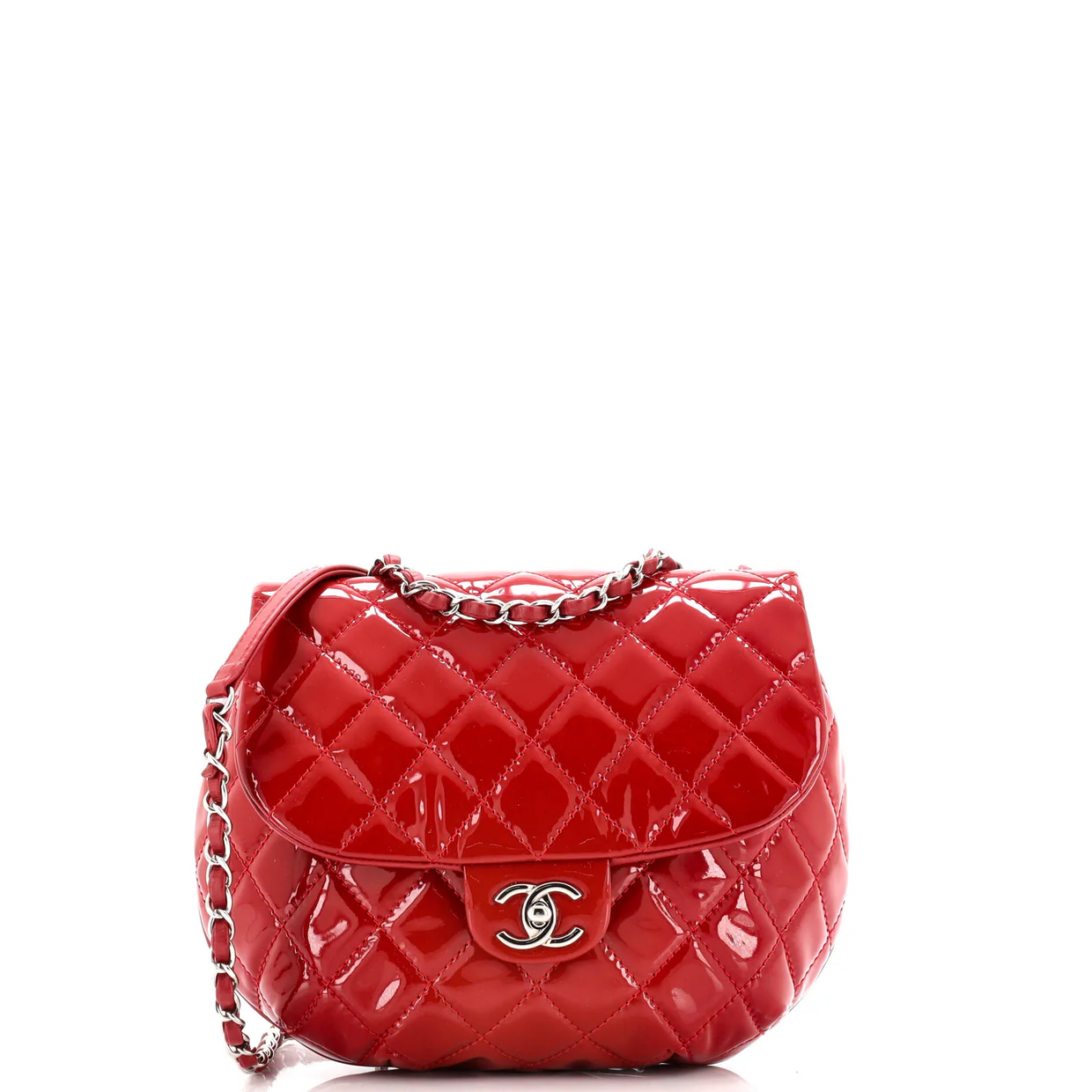 Dubai Messenger Bag Quilted Patent Medium - Deep Luxury