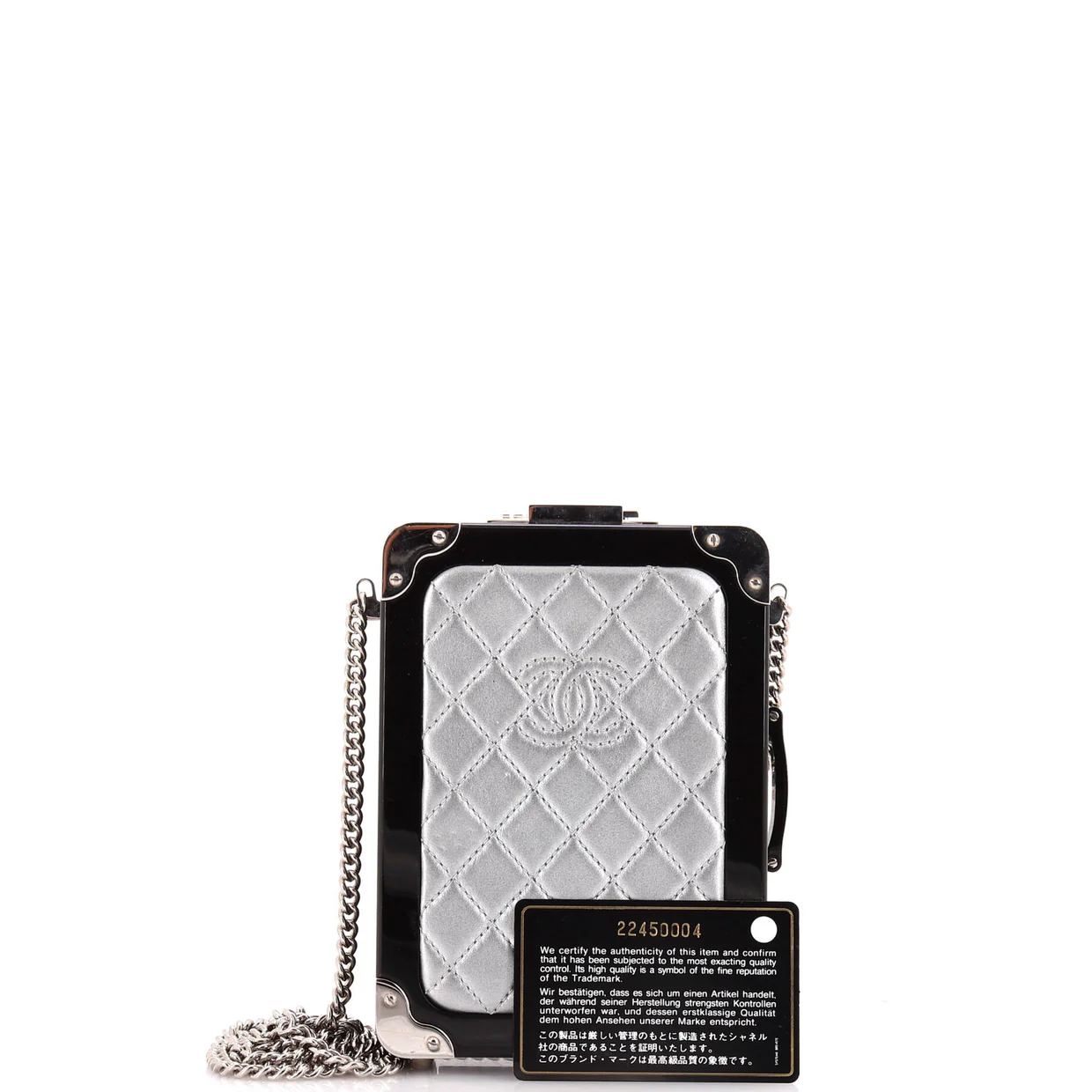 Trolley Minaudiere Plexiglass and Quilted Lambskin - Deep Luxury