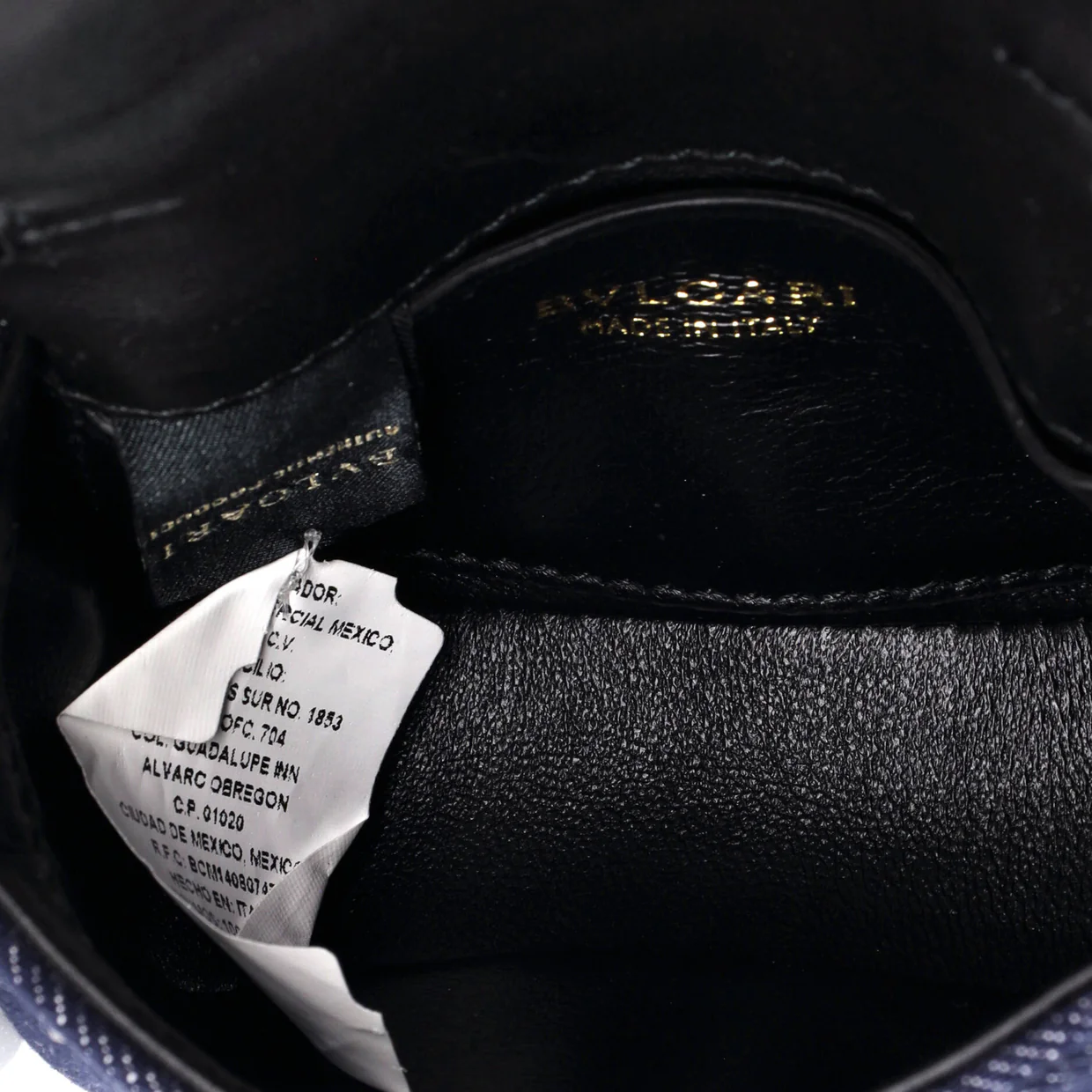 Serpenti Cabochon Shoulder Bag Diagonal Quilted Denim Micro - Deep Luxury