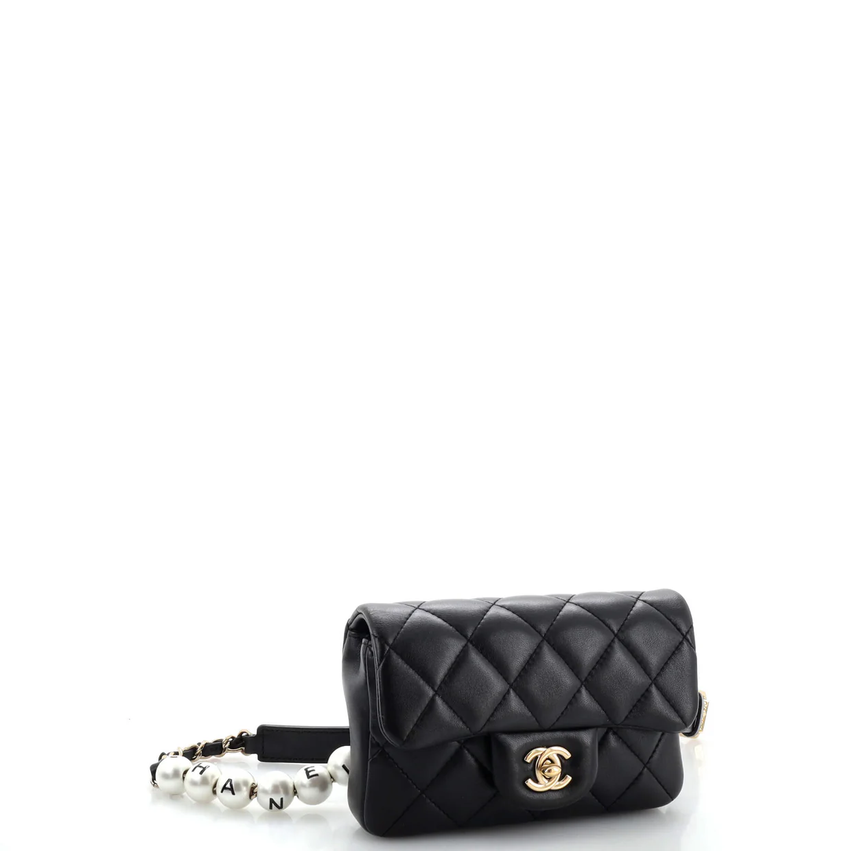 My Precious Pearls Waist Bag Quilted Lambskin Mini - Deep Luxury