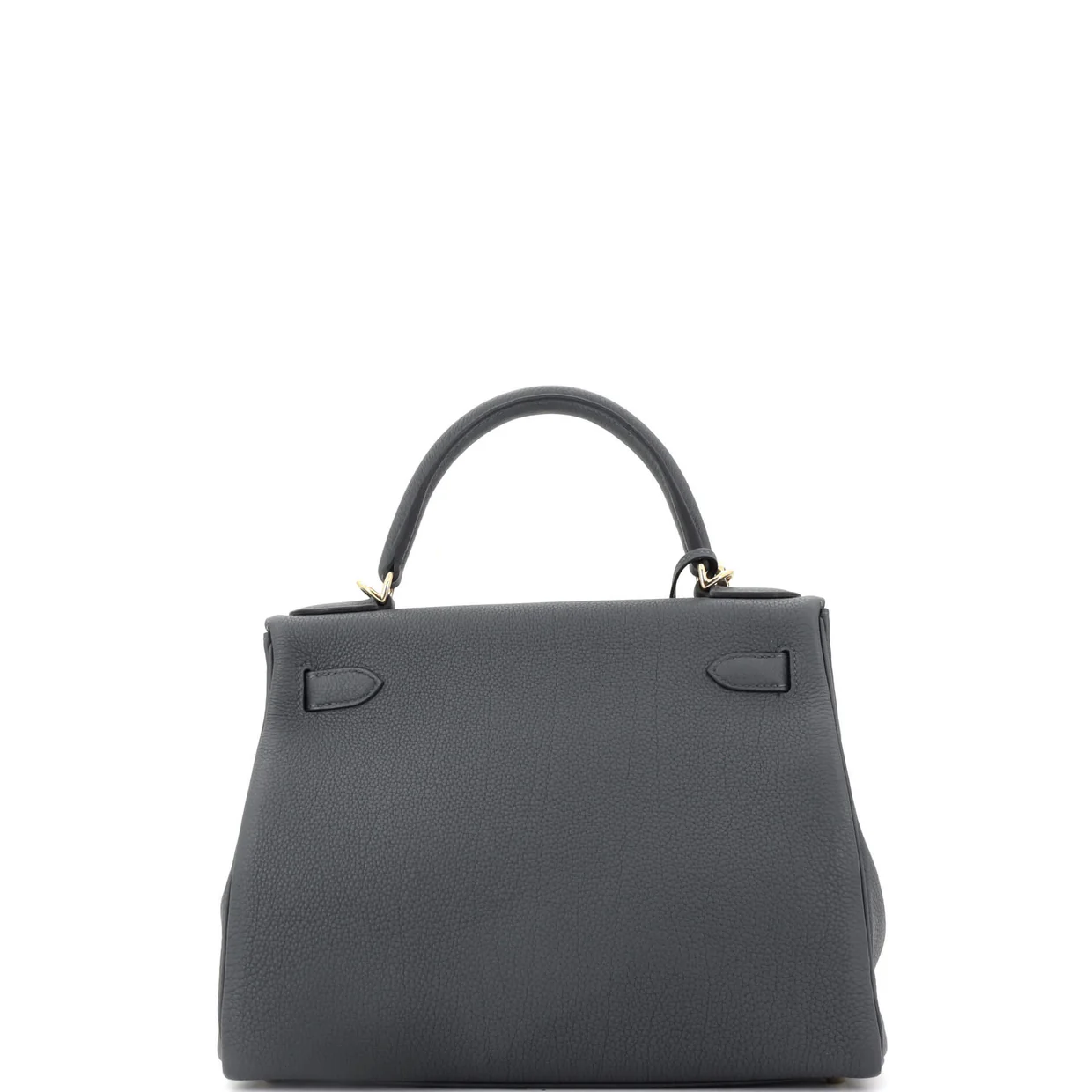 Kelly Handbag Grey Togo with Permabrass Hardware 28 - Deep Luxury