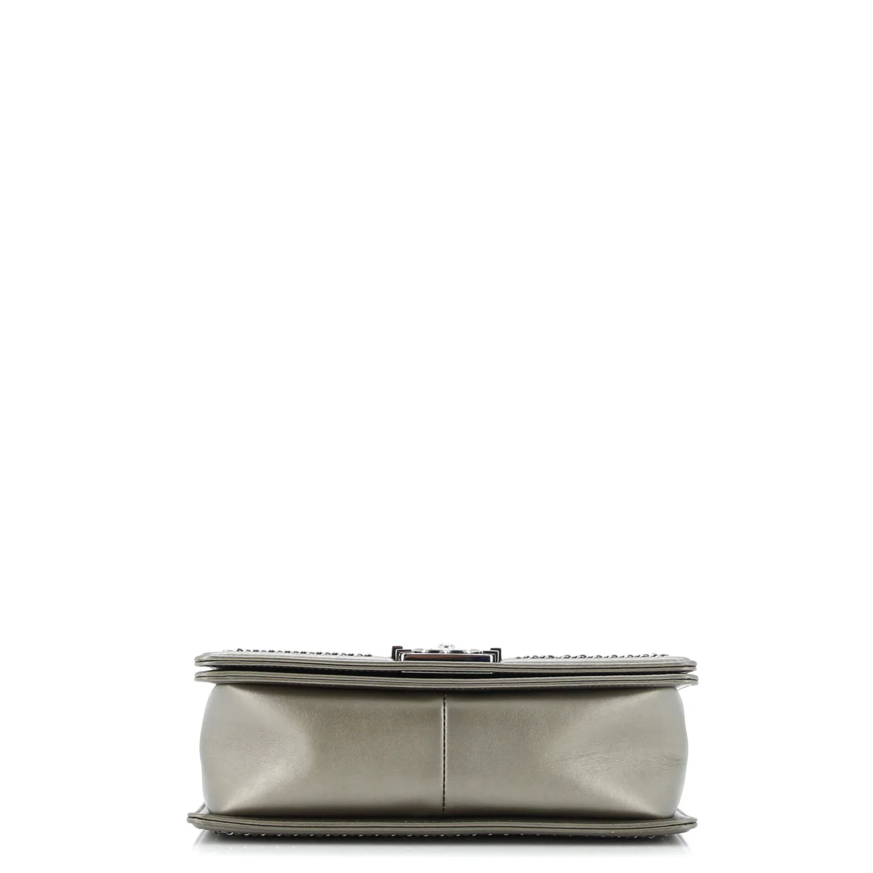 Boy Flap Bag Chevron Embellished Crumpled Calfskin Old Medium - Deep Luxury