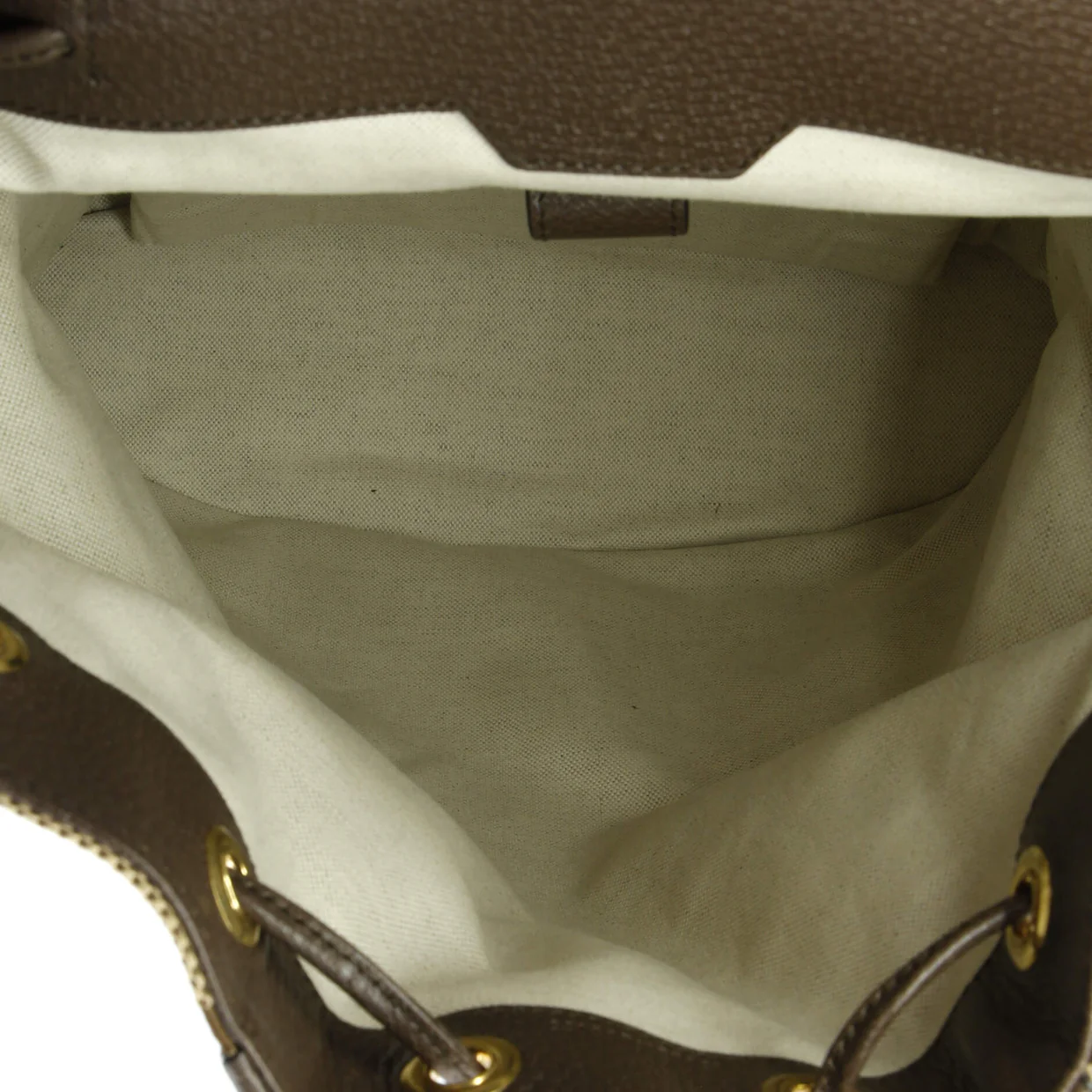 Double Pocket Belt Backpack Jumbo GG Canvas and Leather Large - Deep Luxury