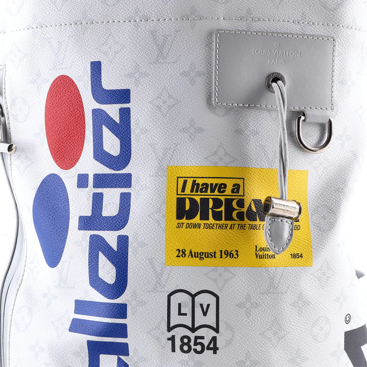 Chalk Backpack Limited Edition Logo Story Monogram Canvas - Deep Luxury