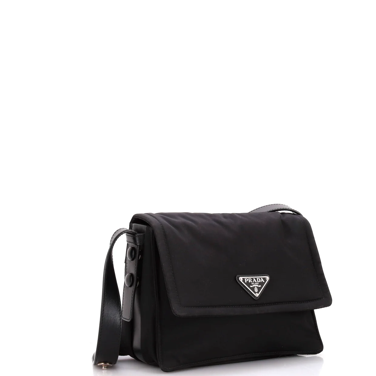 Padded Flap Shoulder Bag Re-Nylon Small - Deep Luxury