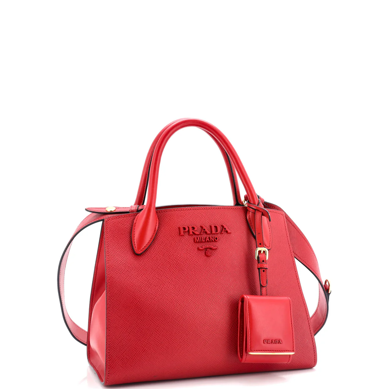 Monochrome Tote Saffiano with City Calf Small - Deep Luxury