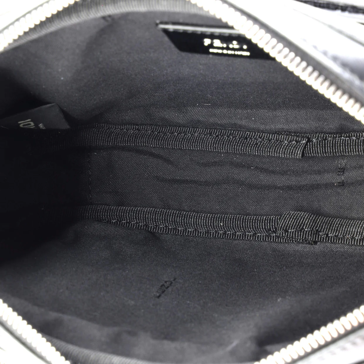 Diagonal Duo Camera Case Zucca Shadow Leather and Leather Small - Deep Luxury