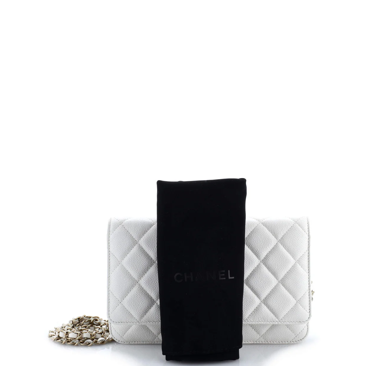 Wallet on Chain Quilted Caviar - Deep Luxury