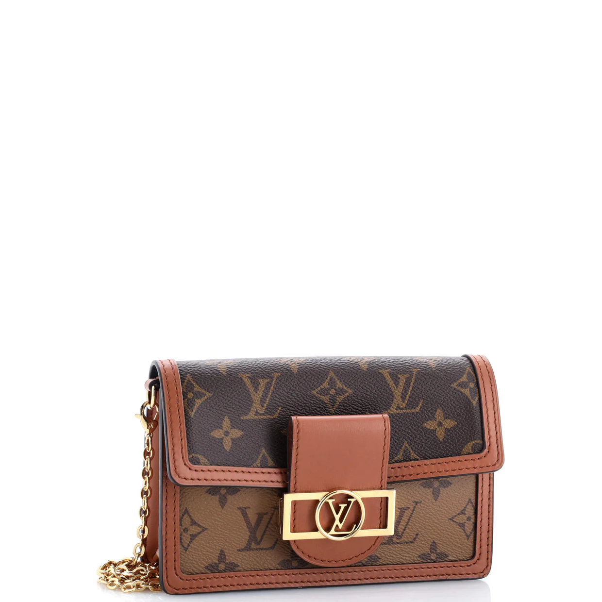Dauphine Chain Wallet Reverse Monogram Canvas - Deep Luxury