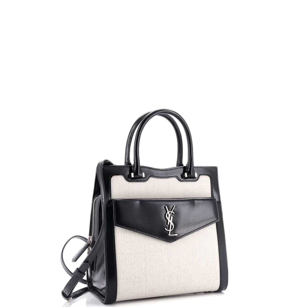 Uptown Tote Canvas with Leather Small - Deep Luxury