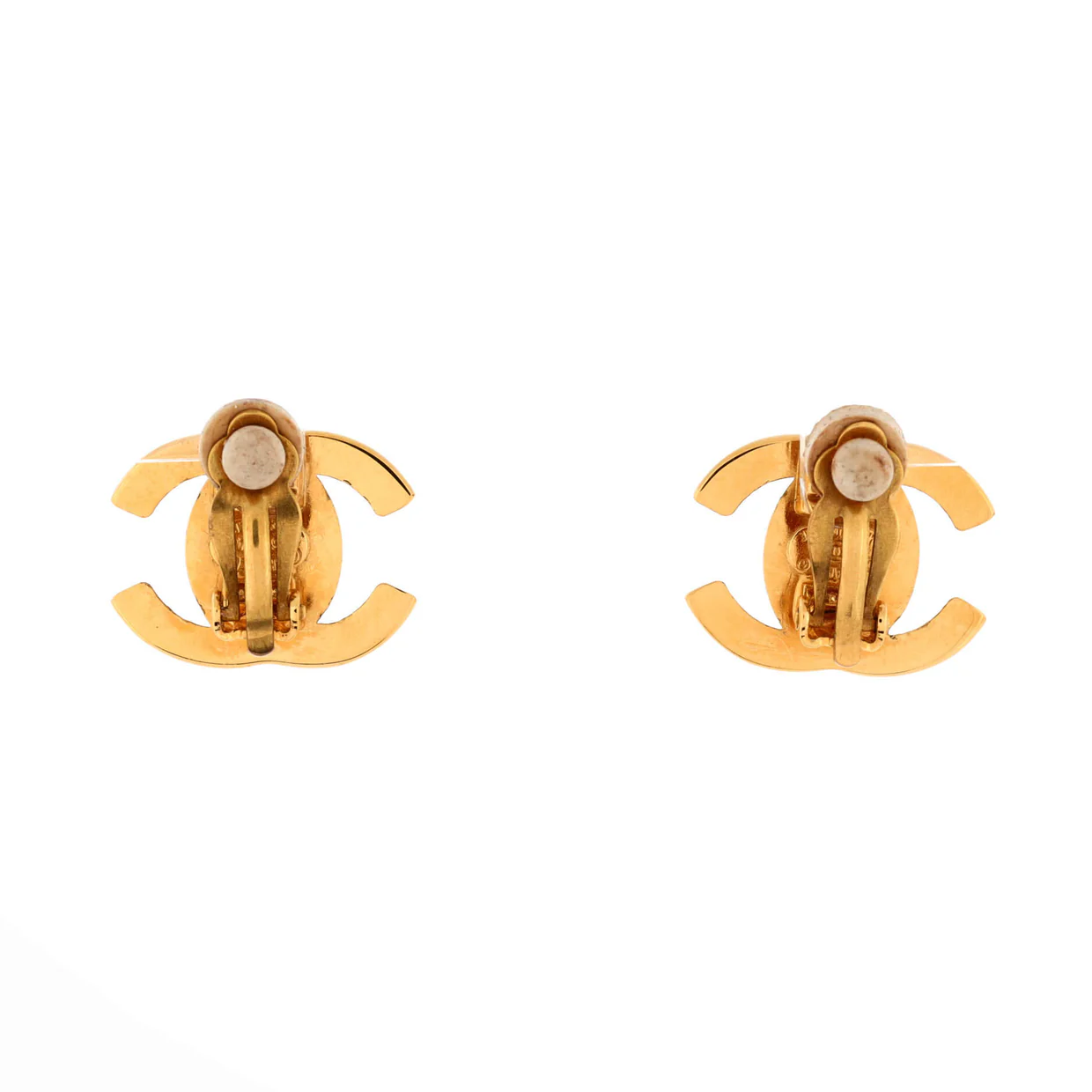 CC Turnlock Clip-On Earrings Metal - Deep Luxury