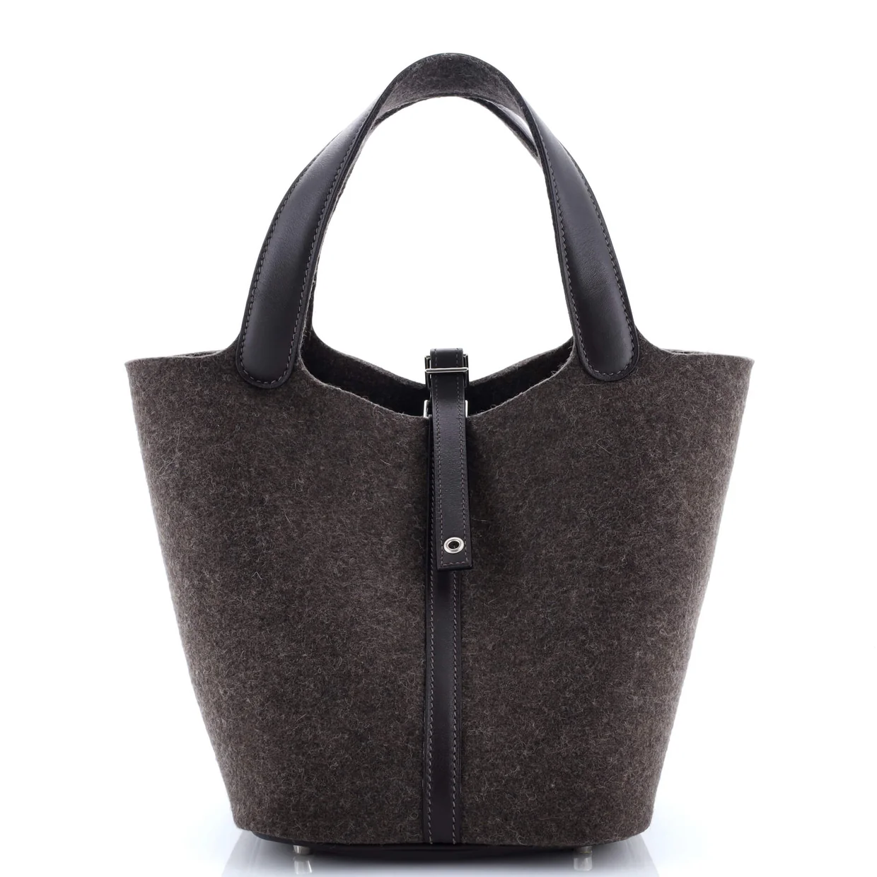 Picotin Lock Bag Felt with Leather MM - Deep Luxury