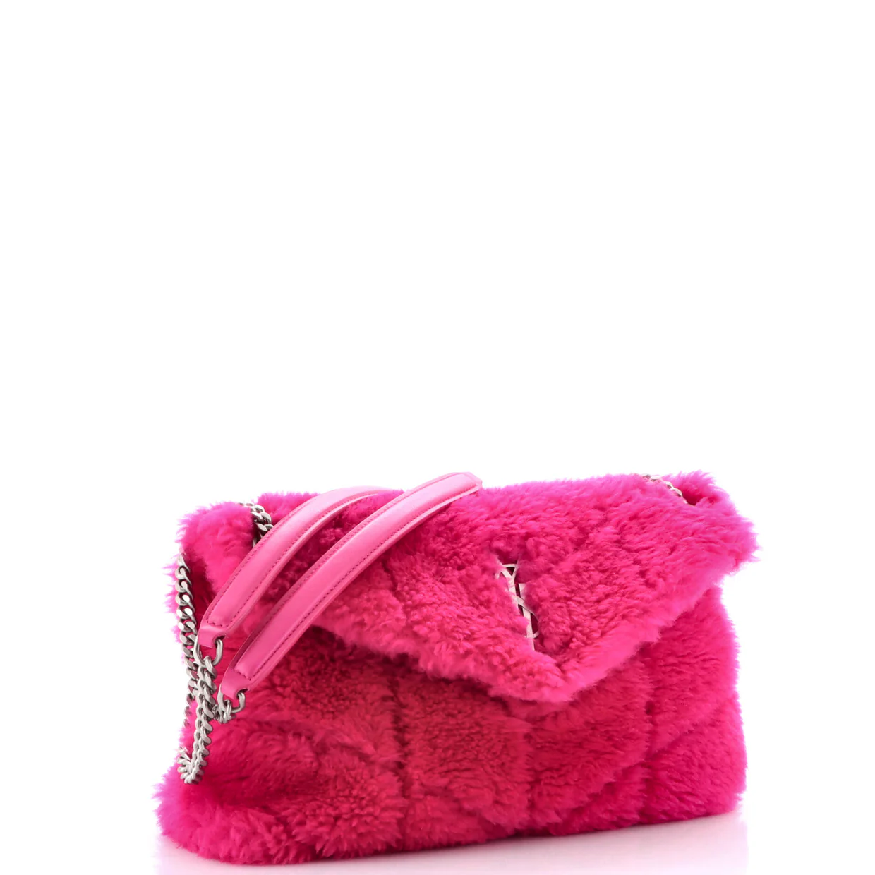 Loulou Puffer Shoulder Bag Quilted Shearling Medium - Deep Luxury