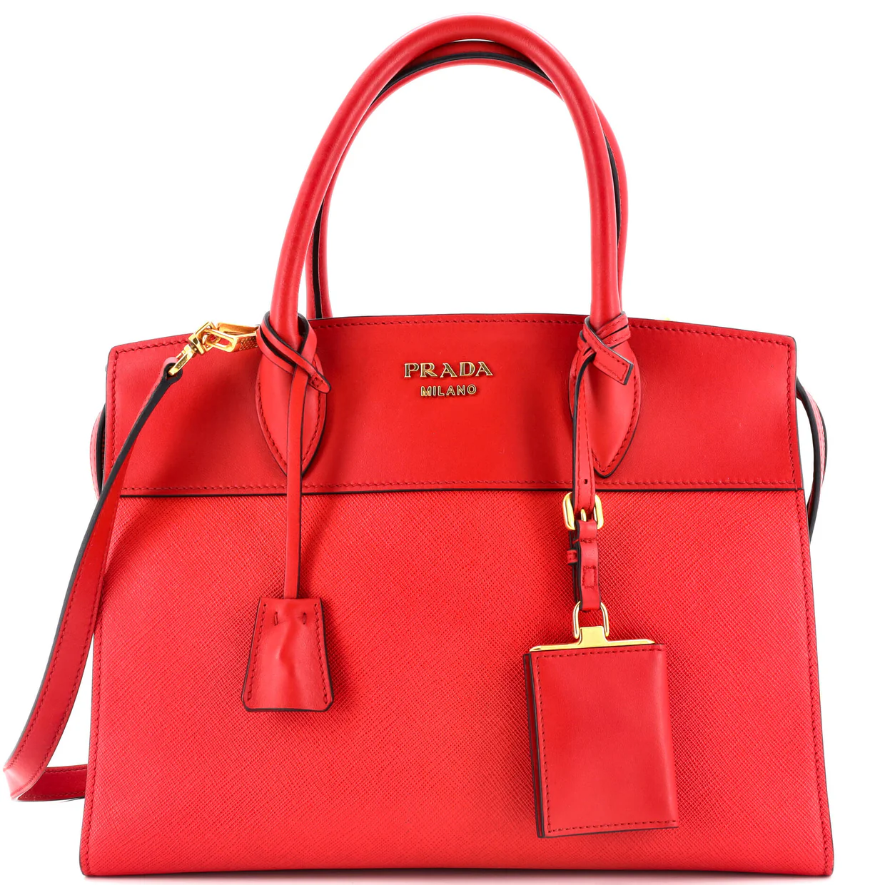 Esplanade Tote Saffiano with City Calf Small - Deep Luxury