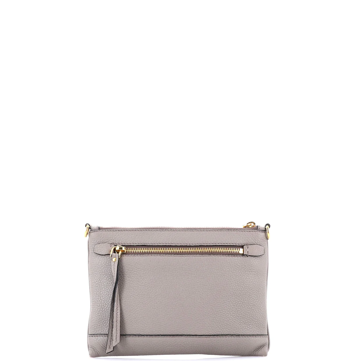 Flat Zip Crossbody Bag Vitello Daino Mini - Deep Luxury