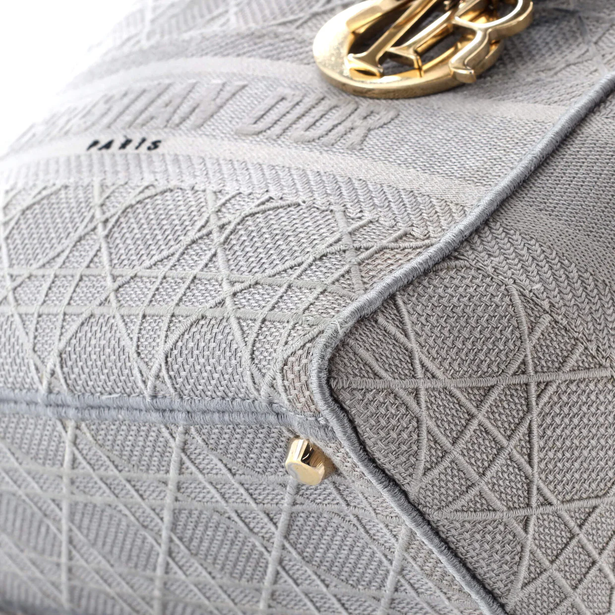 Lady D-Lite Bag Cannage Embroidered Canvas Medium - Deep Luxury