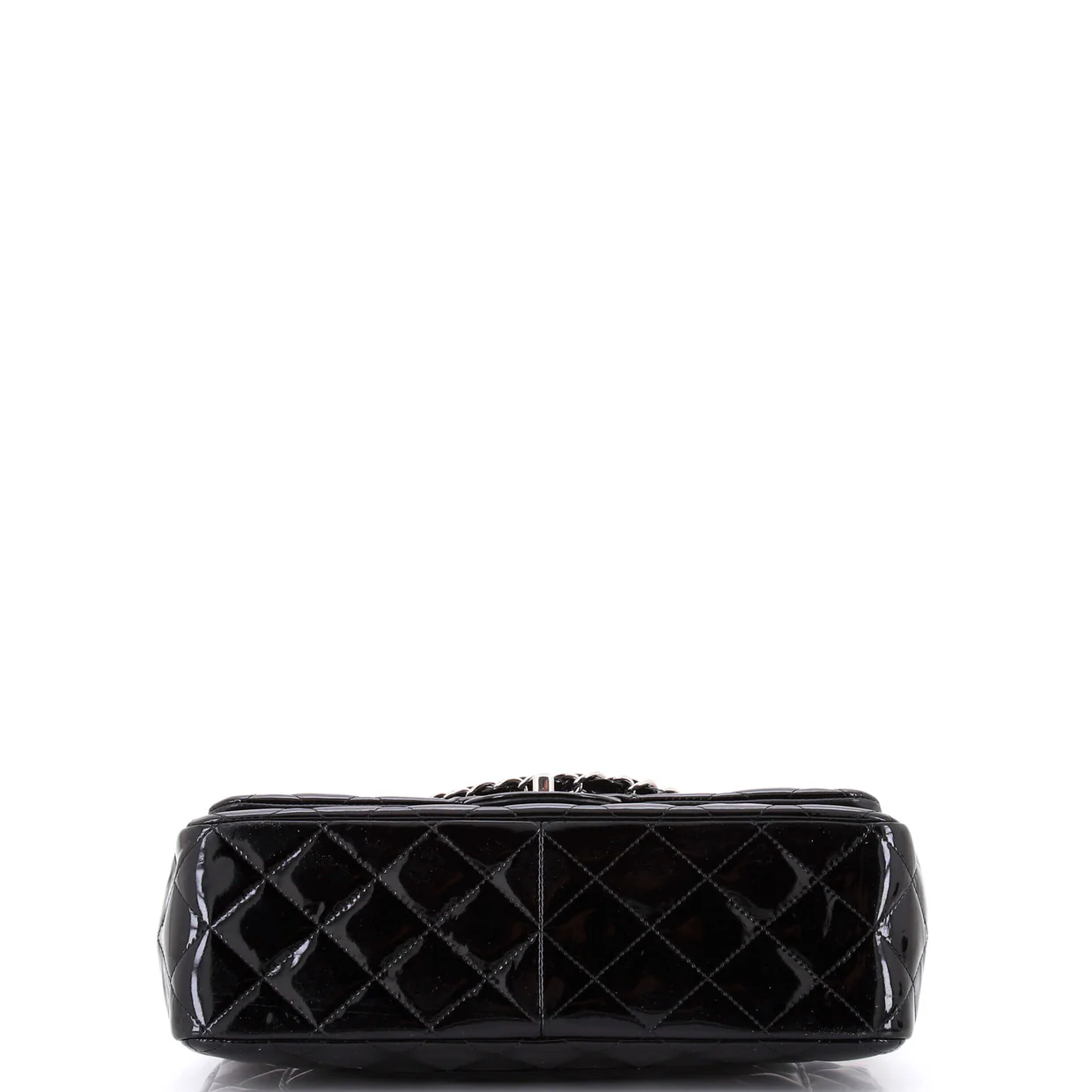 Classic Double Flap Bag Quilted Patent Jumbo - Deep Luxury