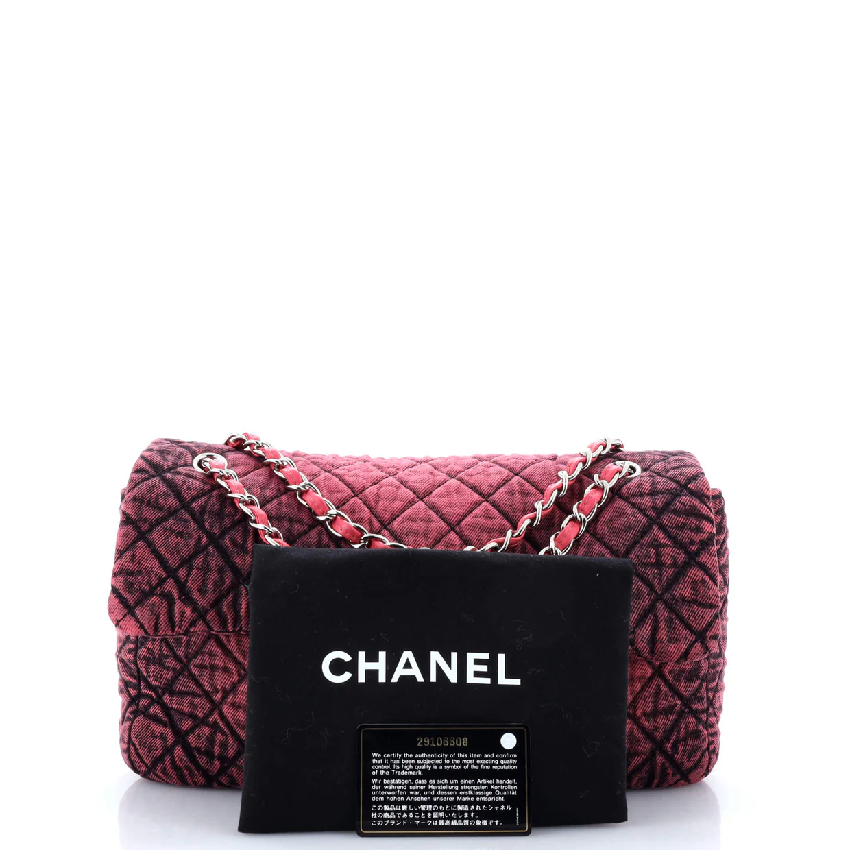 Denimpression Flap Bag Quilted Distressed Denim Medium - Deep Luxury