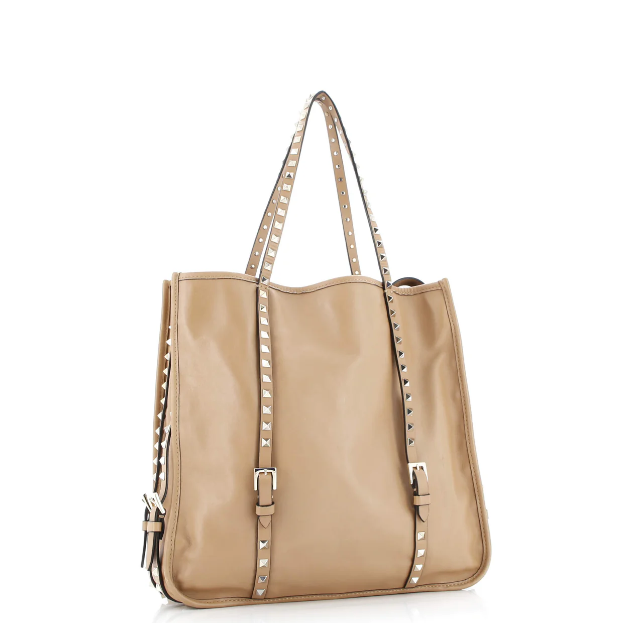 Rockstud Belted Tote Soft Leather Medium - Deep Luxury