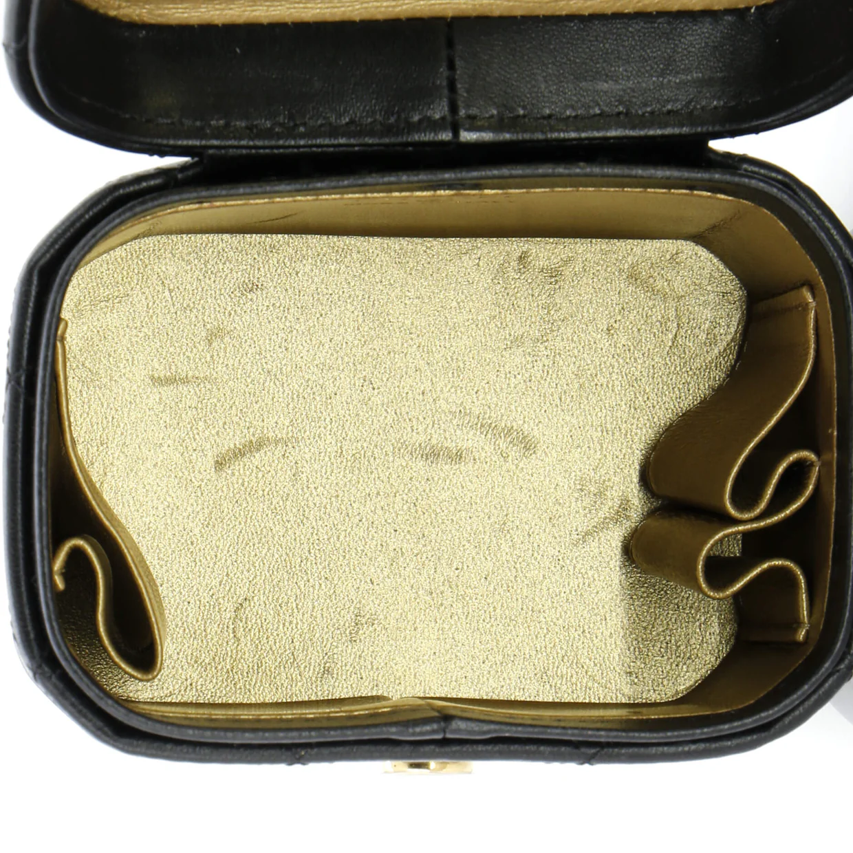 CC Turnlock Box Vanity Case with Chain Quilted Lambskin Mini - Deep Luxury