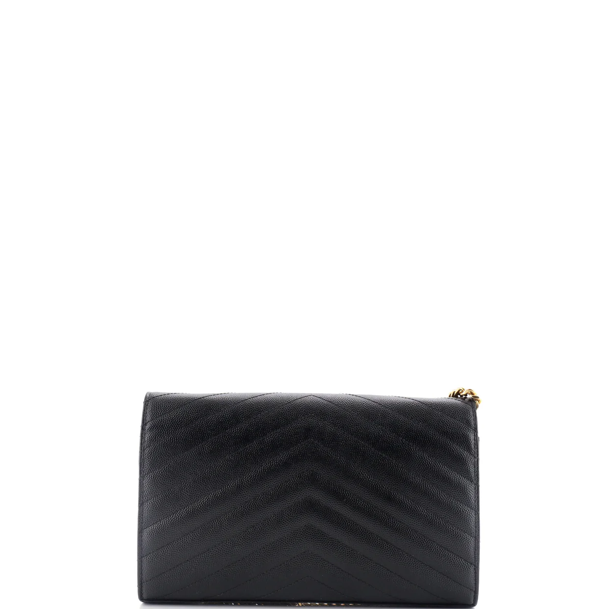 Classic Monogram Wallet on Chain Matelasse Chevron Leather Medium - Deep Luxury