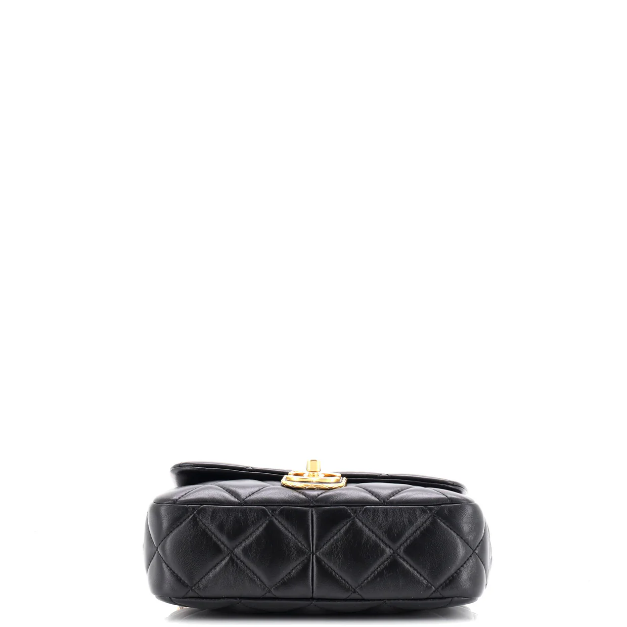 Quilt Metal Edge CC Flap Bag Quilted Lambskin Small - Deep Luxury