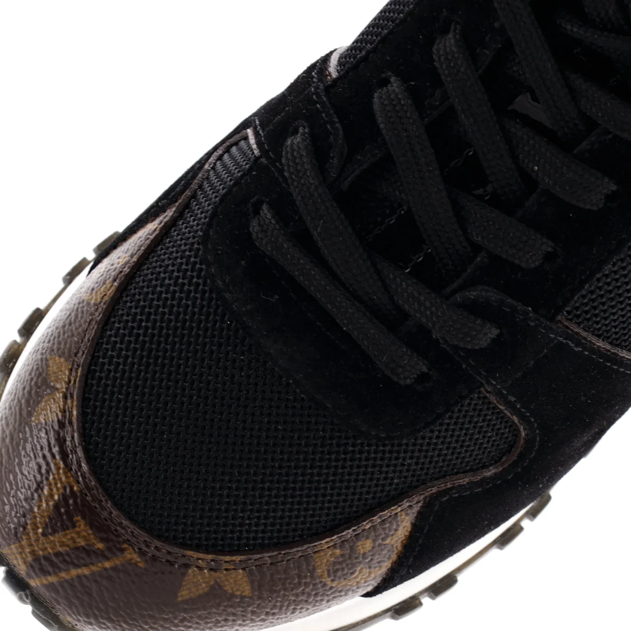 Women's Run Away Sneakers Mesh with Monogram Canvas and Suede - Deep Luxury